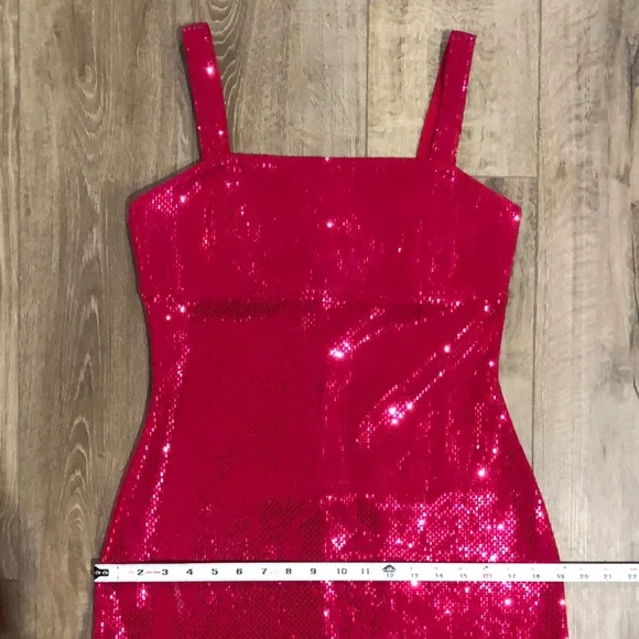 Like new! - ST. JOHN COUTURE Pink Sequined Evening Gown Maxi Dress - Picture 15 of 16